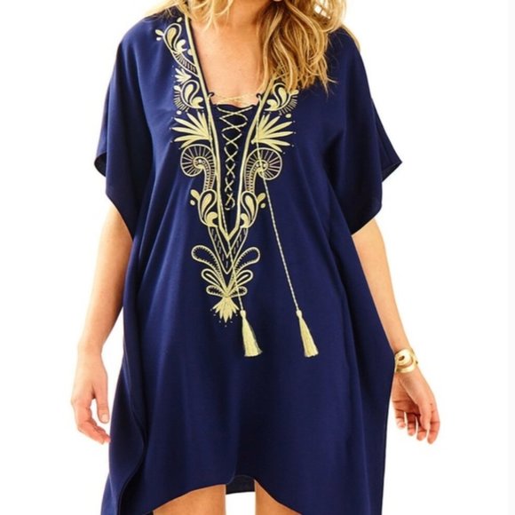 Lilly Pulitzer Other - Lilly Pulitzer True Blue Chai Caftan Coverup-NWT